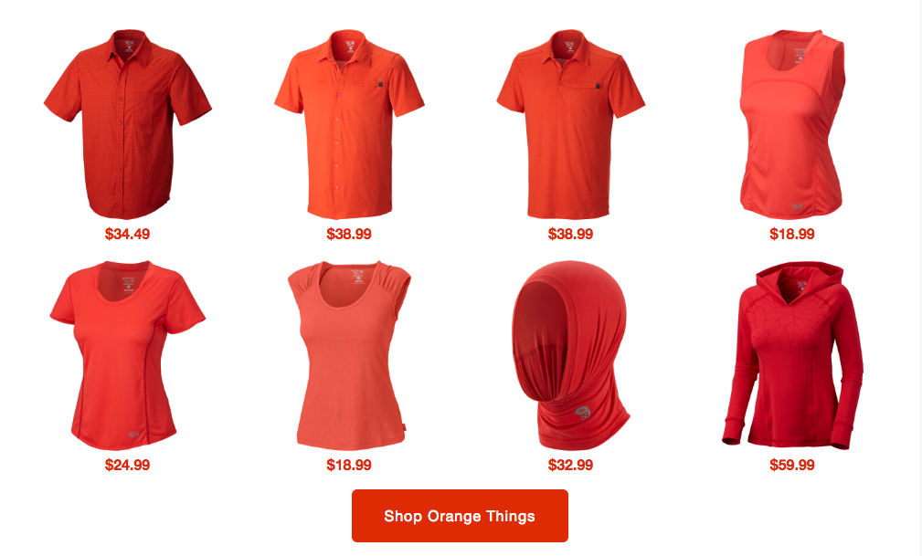A screenshot of a web store showing a newly styled featured category